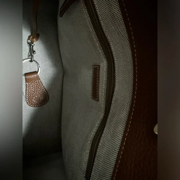 Dooney and Bourke Chestnut Double Pocket Satchel - Picture 4 of 15